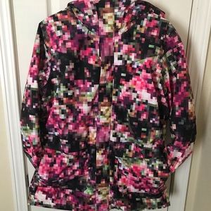 Women’s Burton Dryride hooded pink snowboard skiing jacket Sz L bust 44”